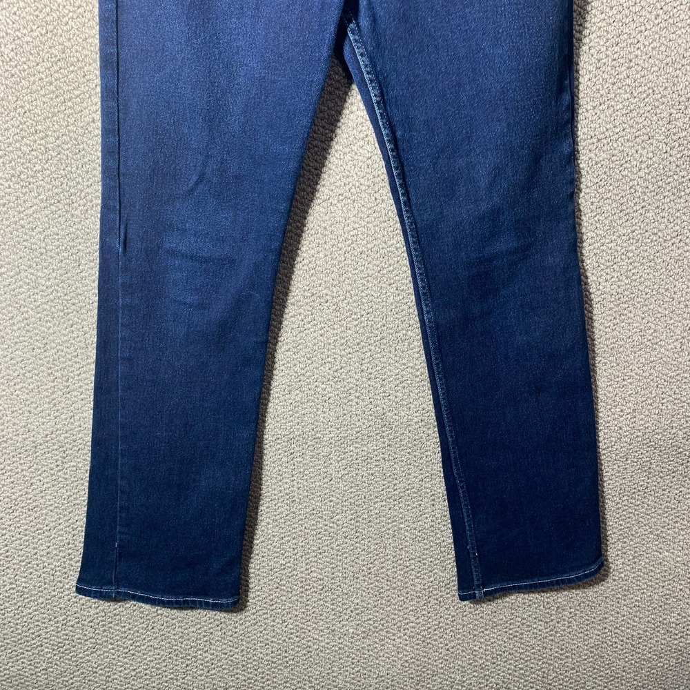 FUBU Womens Jeans 11/12 Juniors Dark Wash Denim‎ Straight Leg Mid Rise Y2K Retro - Picture 3 of 11